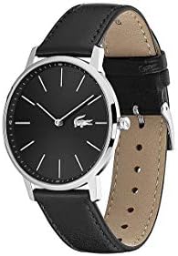 Lacoste Analogue Quartz Watch for Men with Black Leather Strap – 2011016
