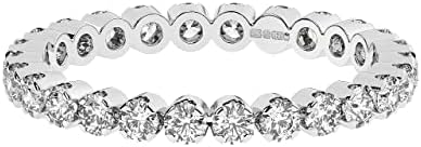 0.50 Carat Claw Set Round Brilliant Cut Diamonds Full Eternity Ring in Platinum