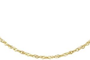Women's 9 ct Yellow Gold Hollow 1.9 mm Diamond Cut Sing Curb Chain Necklace