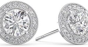 950 Platinum 100% Natural Diamonds Stud Earring