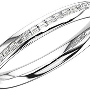 2.5 mm Diagonally Channel Set Baguette Cut Diamonds Full Eternity Ring in 950 Platinum