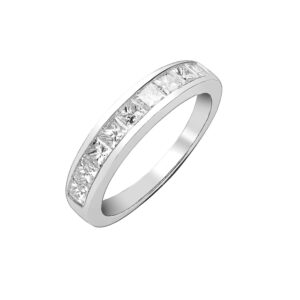 Platinum 1.00ct Princess Cut Eternity Diamond Ring