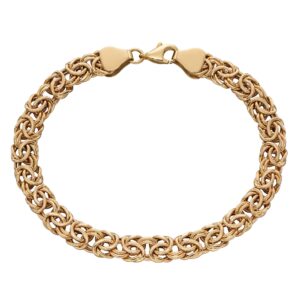 Byzantine Design Bracelet in Yellow Gold by Elements Gold