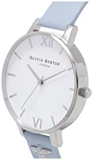 Olivia Burton Analogue Quartz Watch for Women with Chalk Blue Leather Strap – OB16ES16