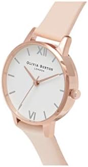 Olivia Burton Analogue Quartz Watch for Women with Blush Leather Strap – OB16MDW21