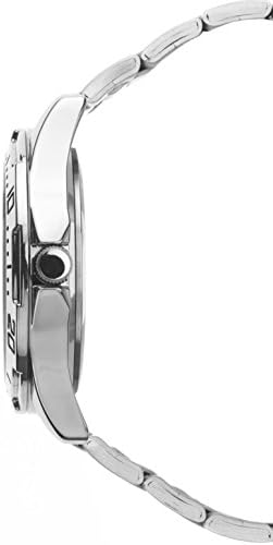 Sekonda Mens 44mm Caspian Silver Stainless Steel Bracelet 50m Water Resistant Dive Watch 3 Hand Date Display