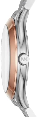Michael Kors Women’s Watch Mini Slim Runway 33 mm Case Size, Three Hand Movement, Stainless Steel Strap