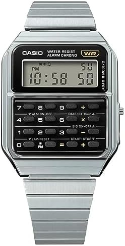 Casio Unisex’s Digital Quartz Watch with Stainless Steel Strap CA-500WE-1AEF