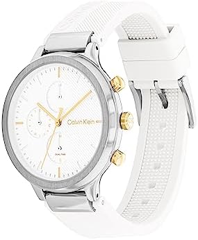 Calvin Klein Analogue Multifunction Quartz Watch for Women Collection Energize with Stainless Steel or Silicone Bracelet