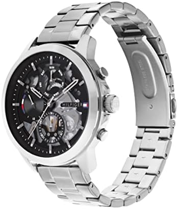 Tommy Hilfiger Analogue Multifunction Quartz Watch for Men with Silver Stainless Steel Bracelet – 1710477