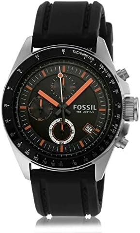 FOSSIL Decker Watch for Men, Quartz Chronograph Movement with Stainless Steel or Leather Strap.