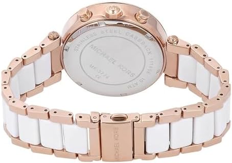 Michael Kors Watch for Women Parker, 39mm case size, Chronograph movement, Stainless Steel strap