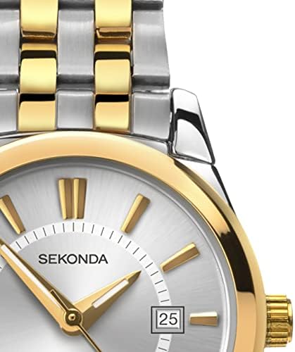 Sekonda Riley 30mm Women’s Classic Quartz Watch Two Tone Silver and Gold Plated with Stainless Steel Strap 50m Water Resistant