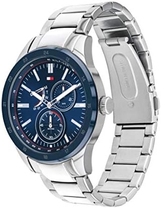 Tommy Hilfiger Analogue Multifunction Quartz Watch for Men with Silver Stainless Steel Bracelet – 1791640