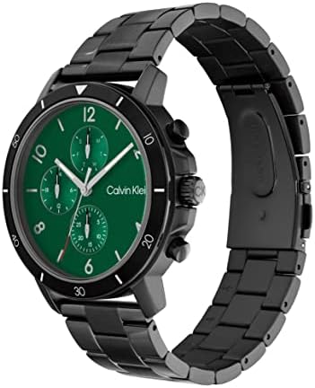 Calvin Klein Analogue Multifunction Quartz Watch for Men with Stainless Steel and Silicone Bracelets