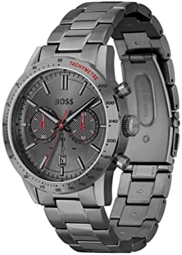 BOSS Chronograph Quartz Watch for Men with Grey Stainless Steel Bracelet – 1513924
