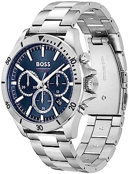 BOSS Chronograph Quartz Watch for men Collection Troper with Leather or Stainless Steel strap