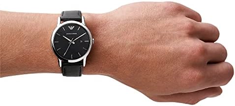Emporio Armani Men’s Three-Hand Date, Stainless Steel Watch, 41mm case size