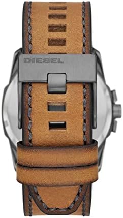 Diesel Watch for Men Little Daddy, Chronograph Movement, 51mm Black Stainless Steel case with a Stainless Steel Strap, DZ7444