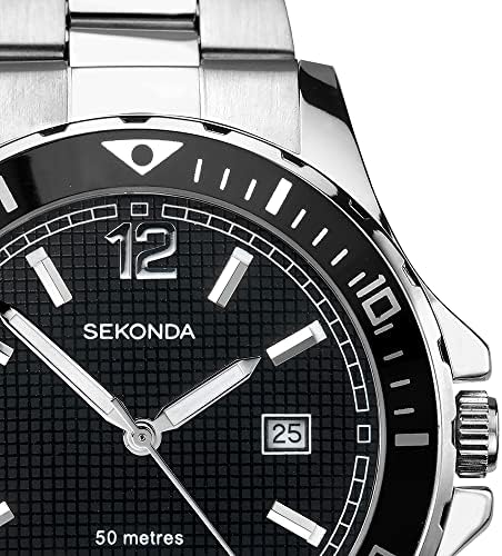 SEKONDA Mens Analogue Classic Quartz Watch with Stainless Steel Strap 1513.27