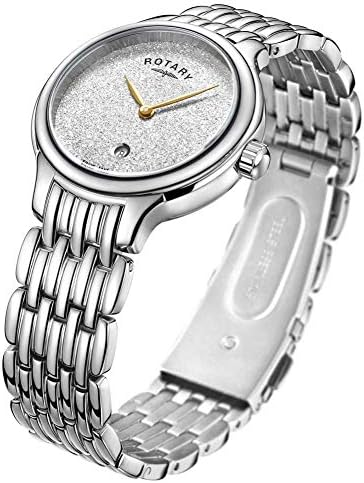 Rotary Womens Analogue Classic Quartz Watch with Stainless Steel Strap LB00405/33