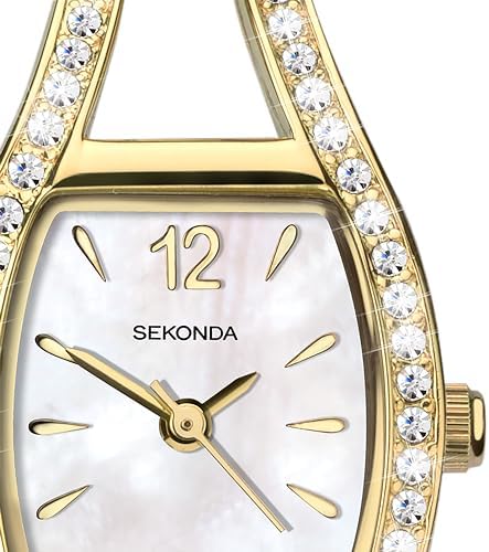 Sekonda Eleanor Womens 20mm Analogue Classic Quartz Watch with Gold Alloy Strap