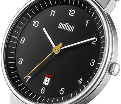 Braun Men’s Quartz Three Hand Movement Watch with Analogue Display and Mesh Bracelet