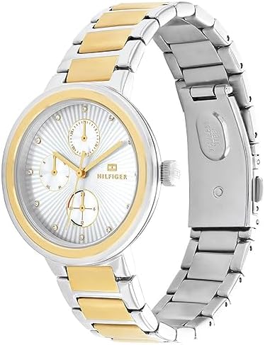 Tommy Hilfiger Analogue Multifunction Quartz Watch for Women with Two-Tone Stainless Steel Bracelet – 1782534